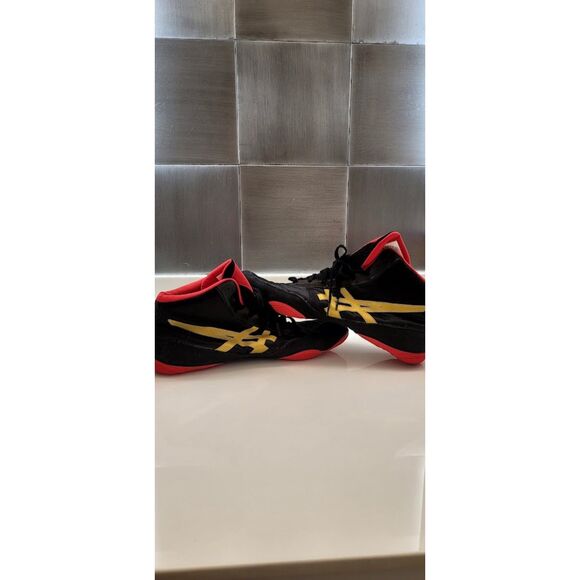 Asics Men's Wrestling Ring Sparring Red Yellow Black Sz 14 Elite JB V2 Shoes - Picture 12 of 12